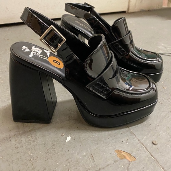 Soda Black Platform Shoes - Picture 1 of 5